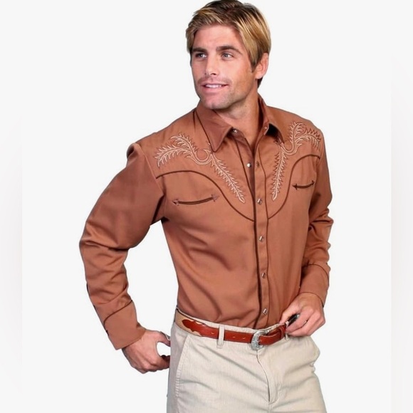 Scully Western Shirt Men’s size M Bootstitch Embroidery - Picture 1 of 6
